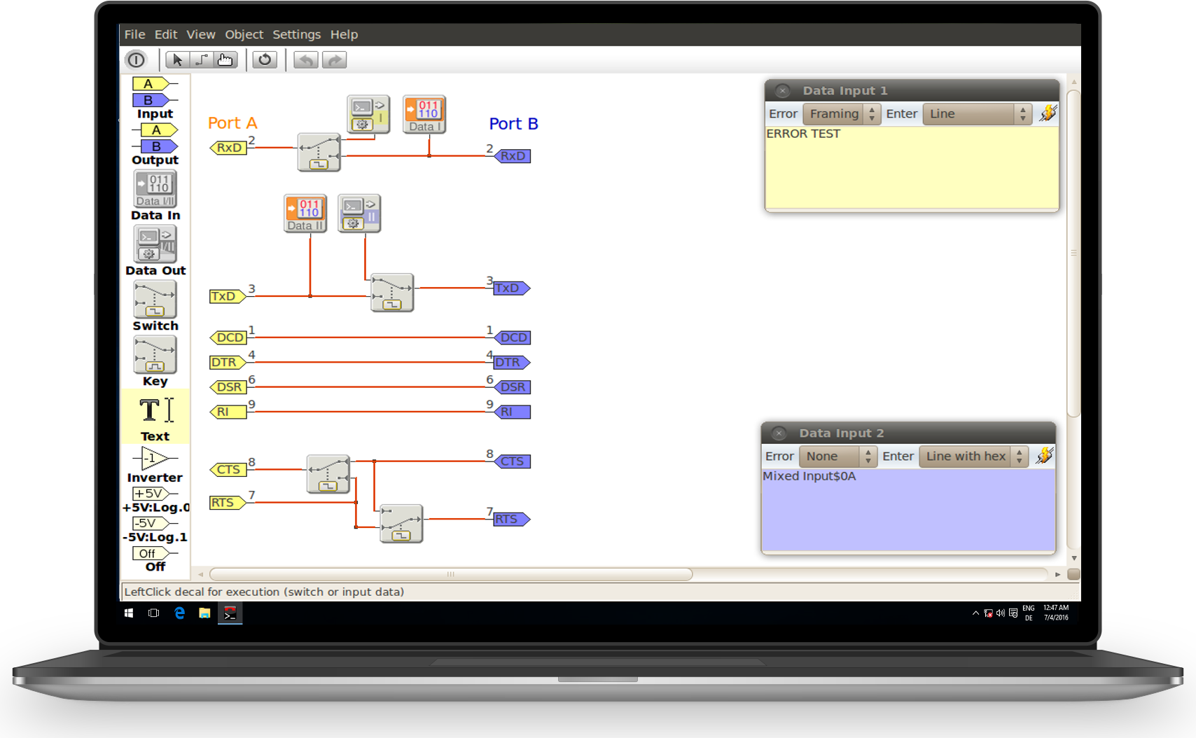 Notebook with active IFTOOLS analyzer switch editor