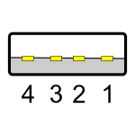 Drawing standard USB-A plug